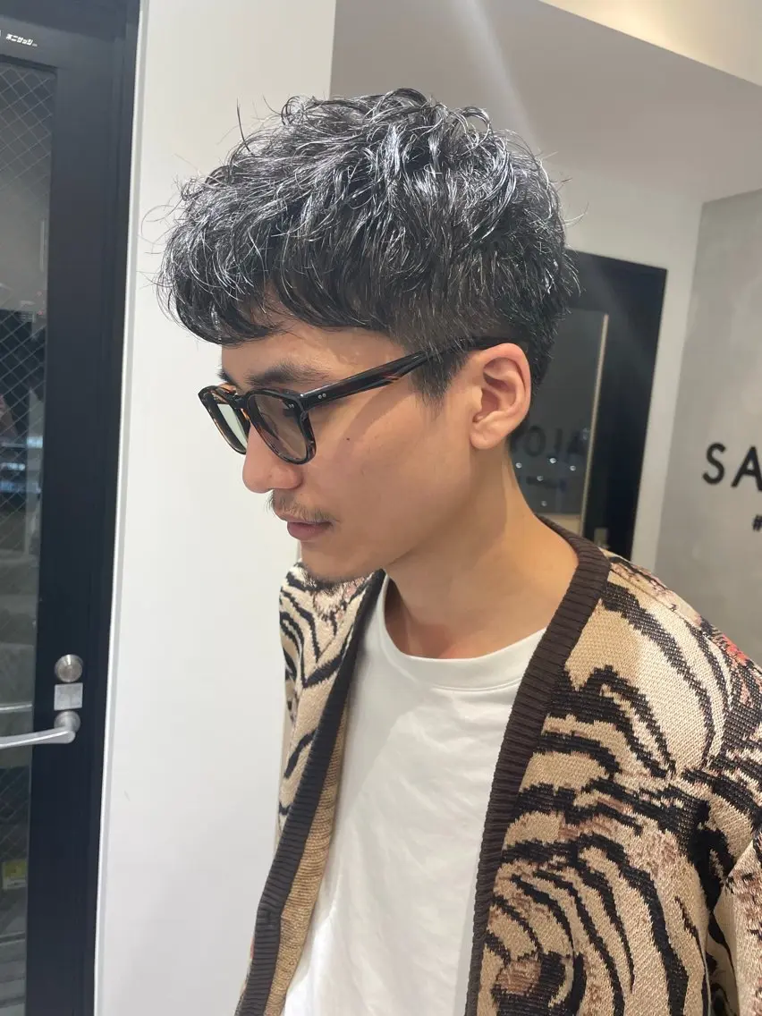 ショート パーマ メンズ カット パーマ ヘアセット メンズ特化 パーマ/オザワのヘアスタイル