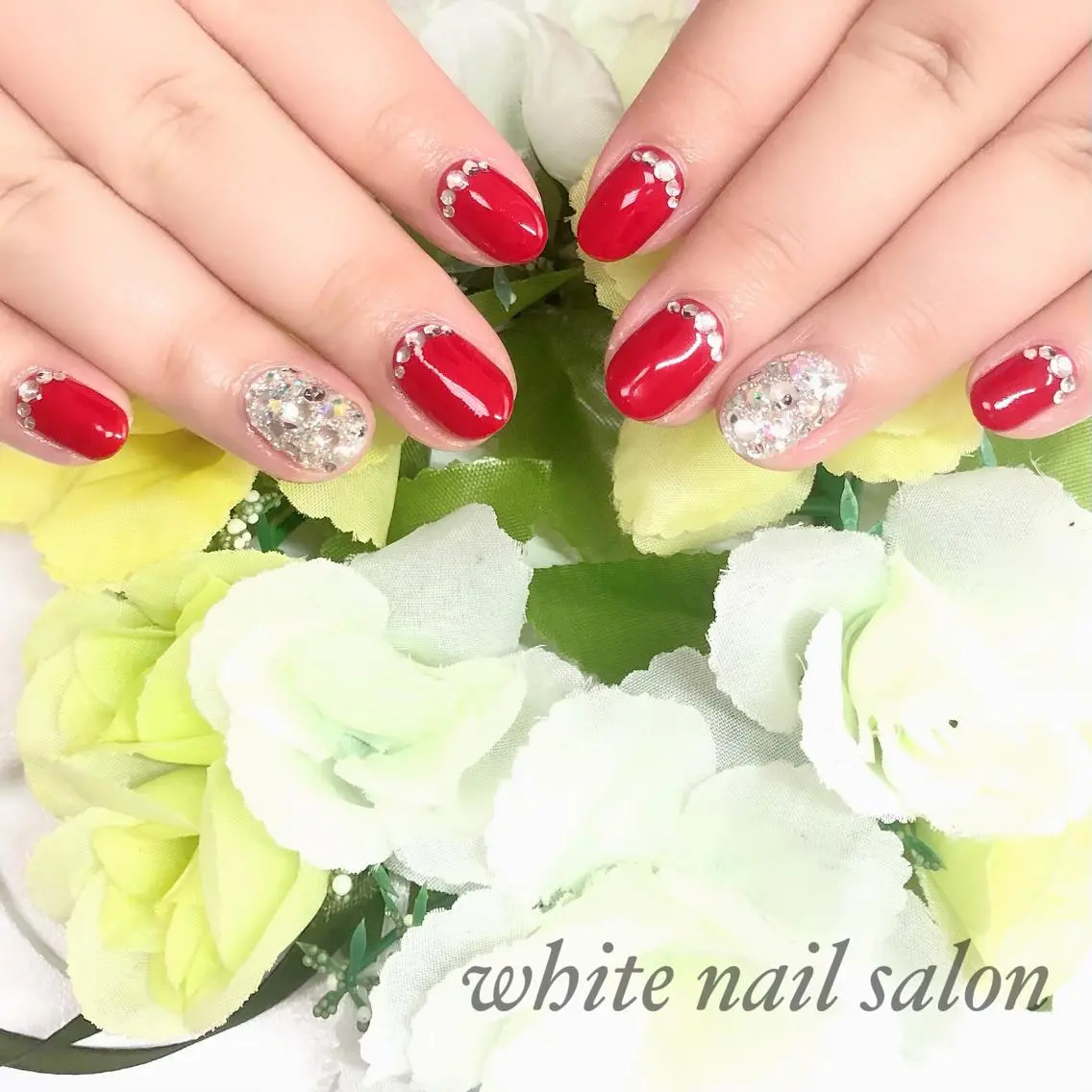 ネイル アートネイル フレンチネイル ジェルネイル ハードジェル 持ち込み ハンドネイル white nail salonのネイルデザイン
