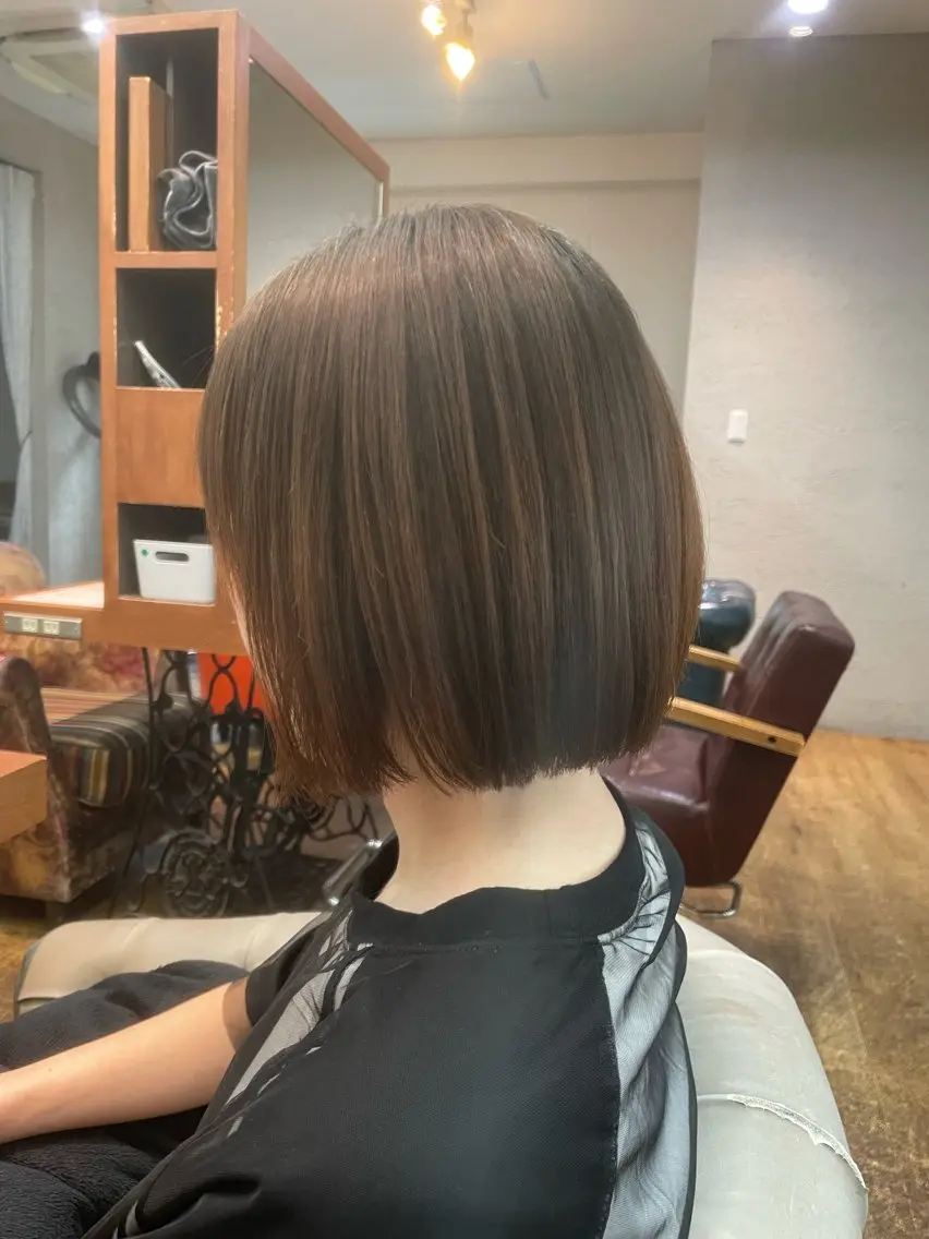 ショート カット 縮毛矯正 トリートメント ショート×髪質改善 西梅田Kaiのヘアスタイル