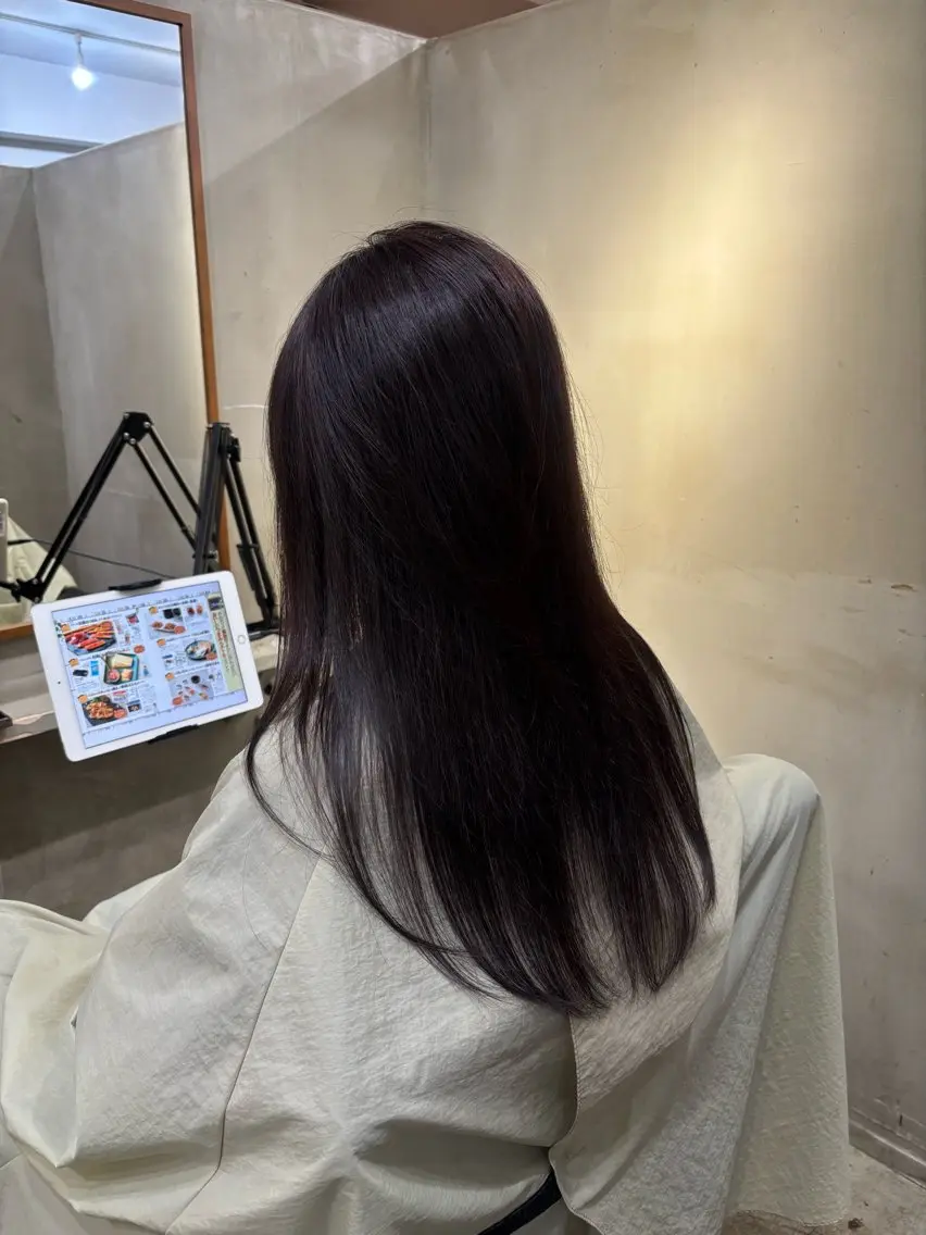 ロング カラー ブラウンカラー バイオレットカラー バイオレットブラウン ヘアカラー 中園康 /カラー/ブリーチのヘアスタイル
