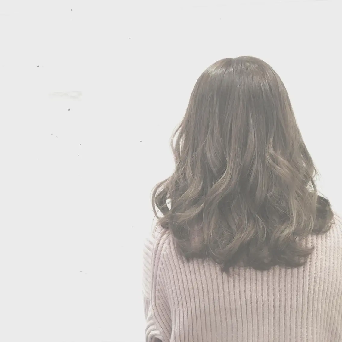 ミディアム カラー アッシュ ベージュカラー てんま さやかのヘアスタイル