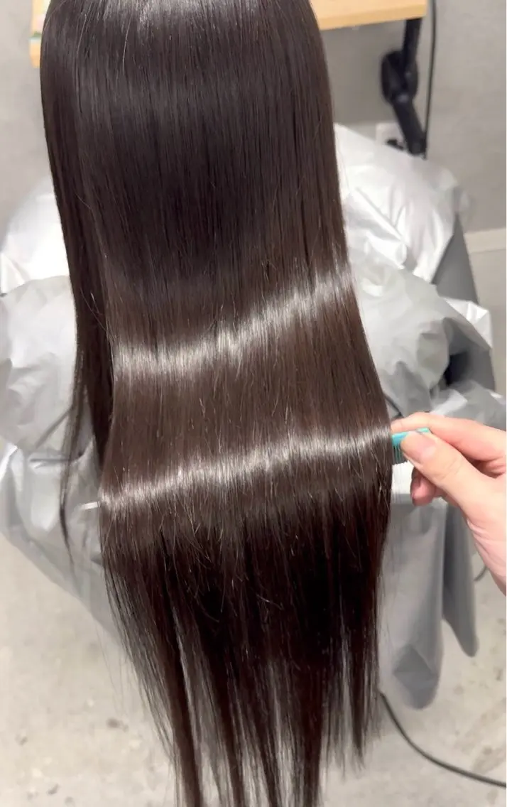 ロング 縮毛矯正 【海外ボーイ風】 竹元恒太のヘアスタイル
