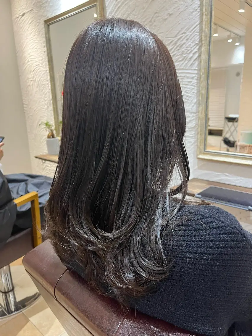 ミディアム カラー ベージュカラー オリーブベージュ カット ヘアカラー トリートメント 🌈透明感カラー🌈 🌟吉田祐介🌟のヘアスタイル