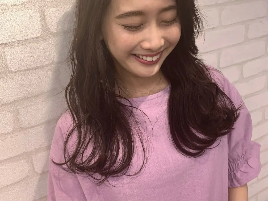 セミロング 韓国ヘア✨グレージュ カラーasamiのヘアスタイル