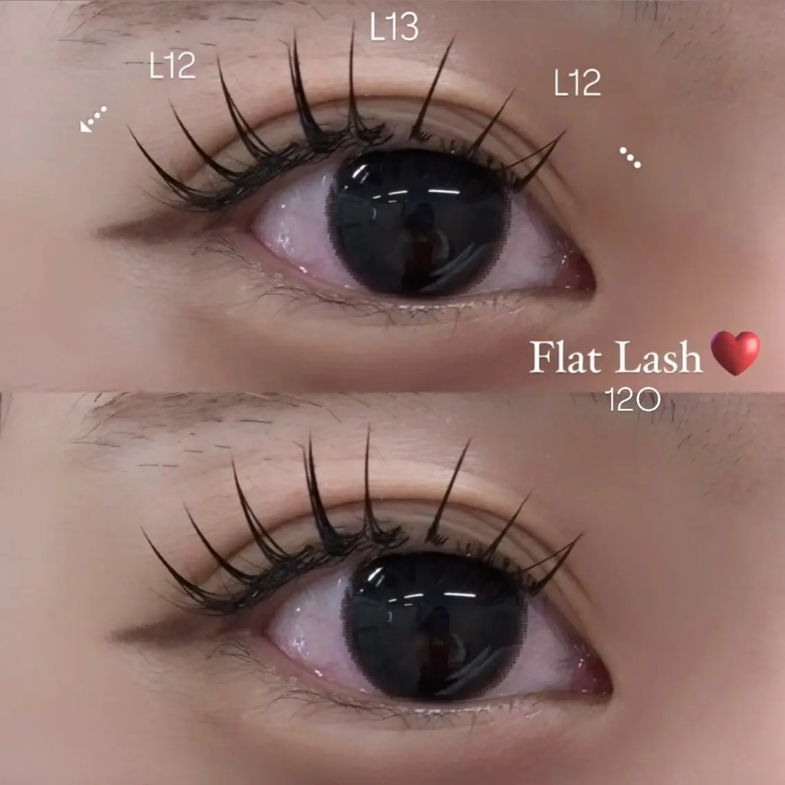 マツエク・マツパ キュート フラットラッシュ Lカール REAL 🎀 ayakaのマツエク・マツパデザイン