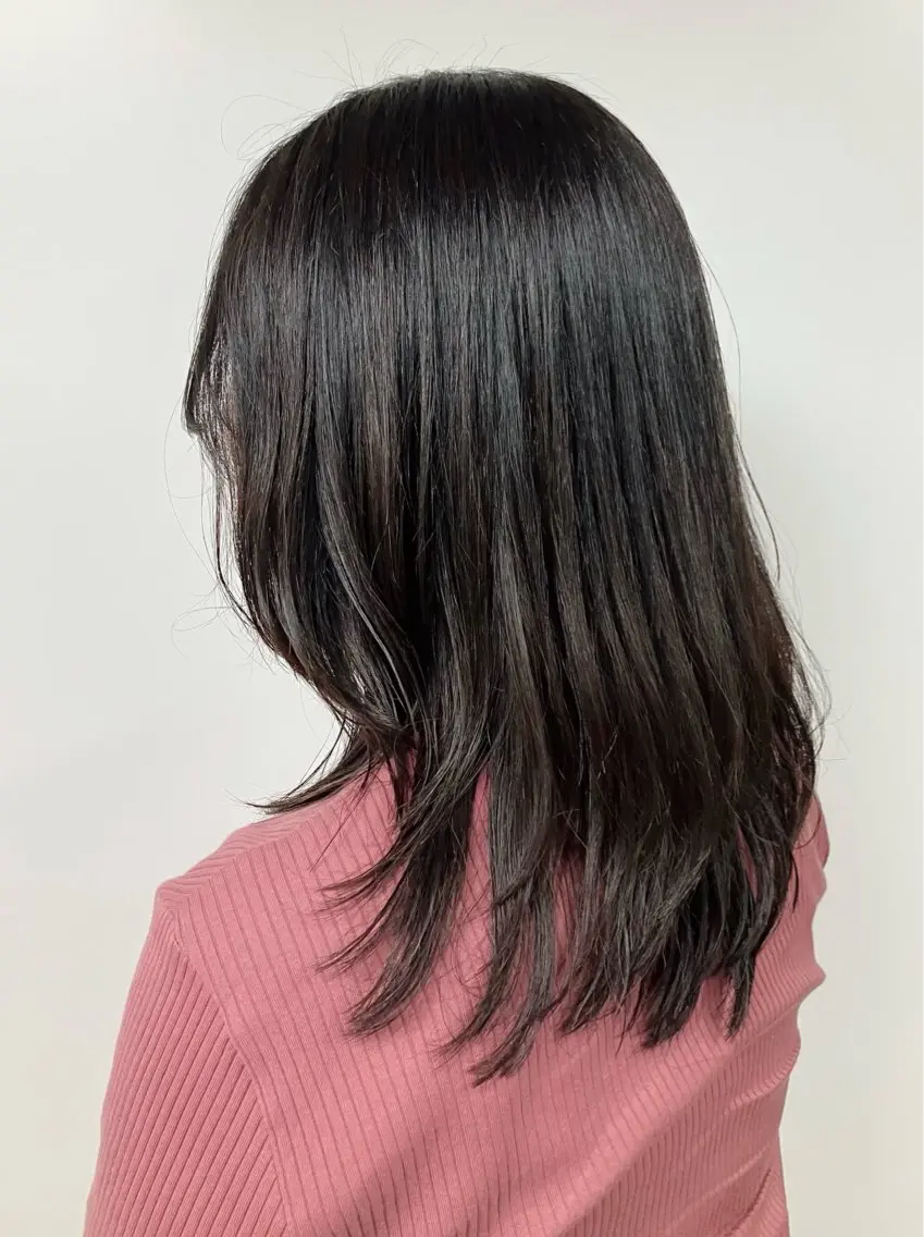 ミディアム ショートボブ ミディアムレイヤー ボブ レイヤーカット 似合わせカット fumikaブリーチ /デザインのヘアスタイル