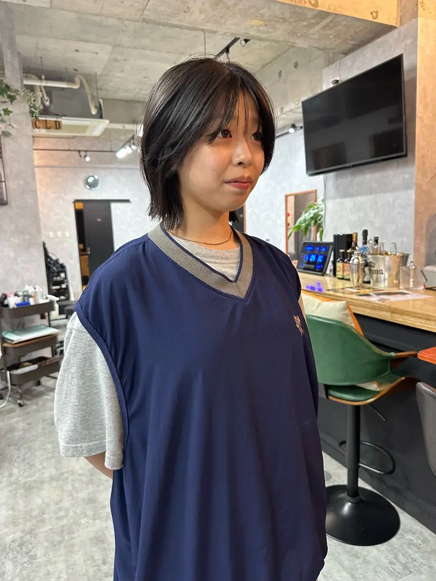 ショート 切りっぱなしボブ ショートボブ ハンサムショート 丸みショート ボブ モテ髪/ボブ/ショー ト/アダチフウトのヘアスタイル