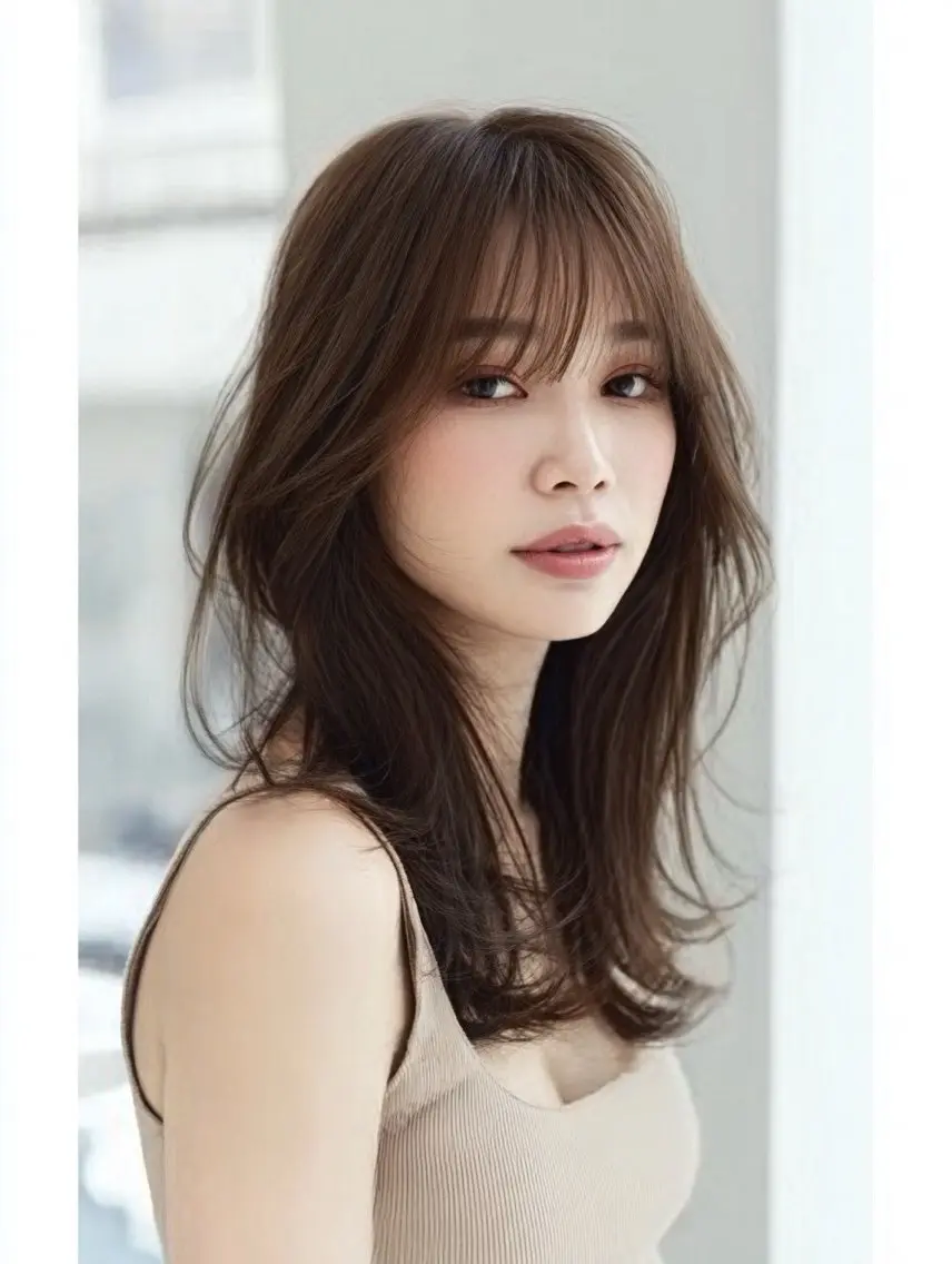 ロング カラー ヘアカラー 🍒モテ暖色カラー × うる艶✧ ゆなのヘアスタイル