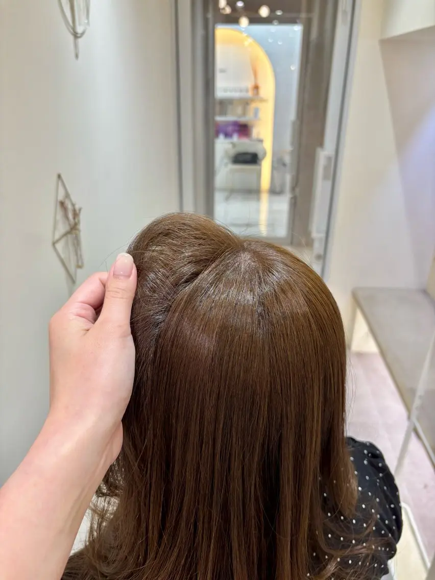 セミロング カラー ベージュカラー ミント ミントベージュ カット ヘアカラー トリートメント レイヤー/ボブ/暗髪 透明感カラーChieのヘアスタイル