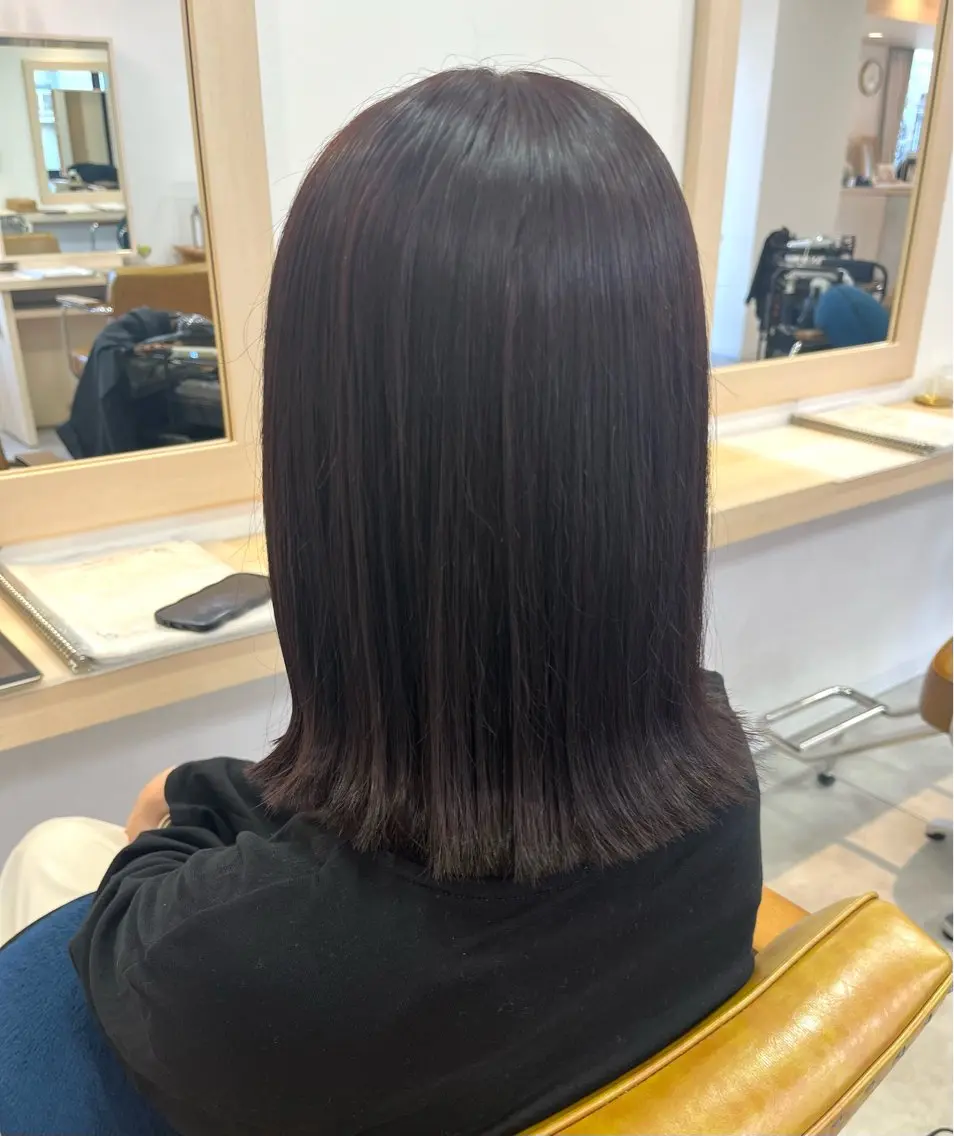 ミディアム カット 顔周りレイヤー 髪質改善 / AYUのヘアスタイル