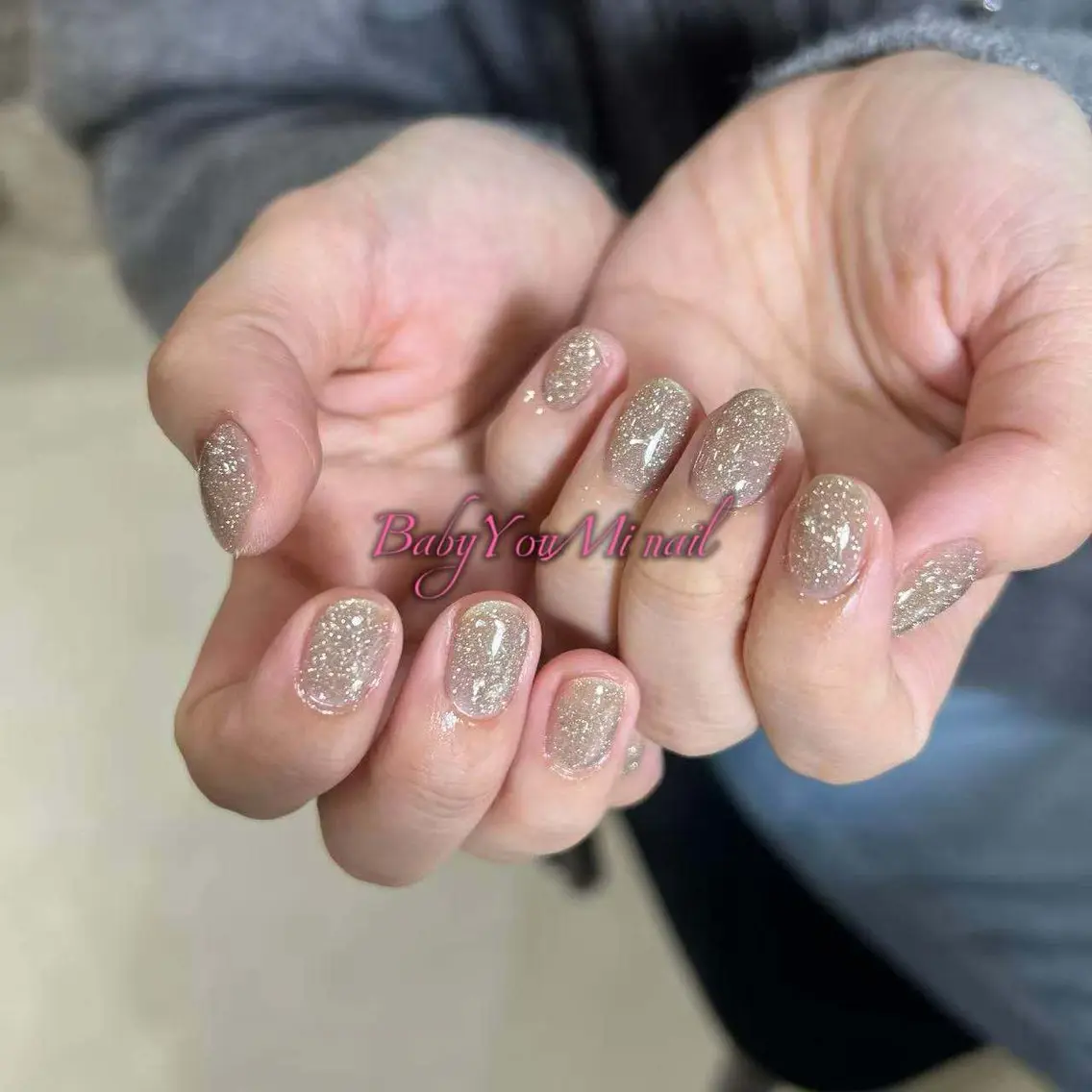 ネイル オーロラネイル チークネイル 成人式 フットネイル フレンチネイル ハンドネイル BabyYouMi nailのネイルデザイン