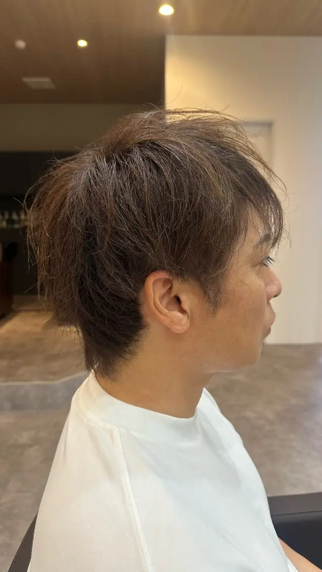 メンズカット＋フルカラー＋油分除去炭酸シャンプーの写真