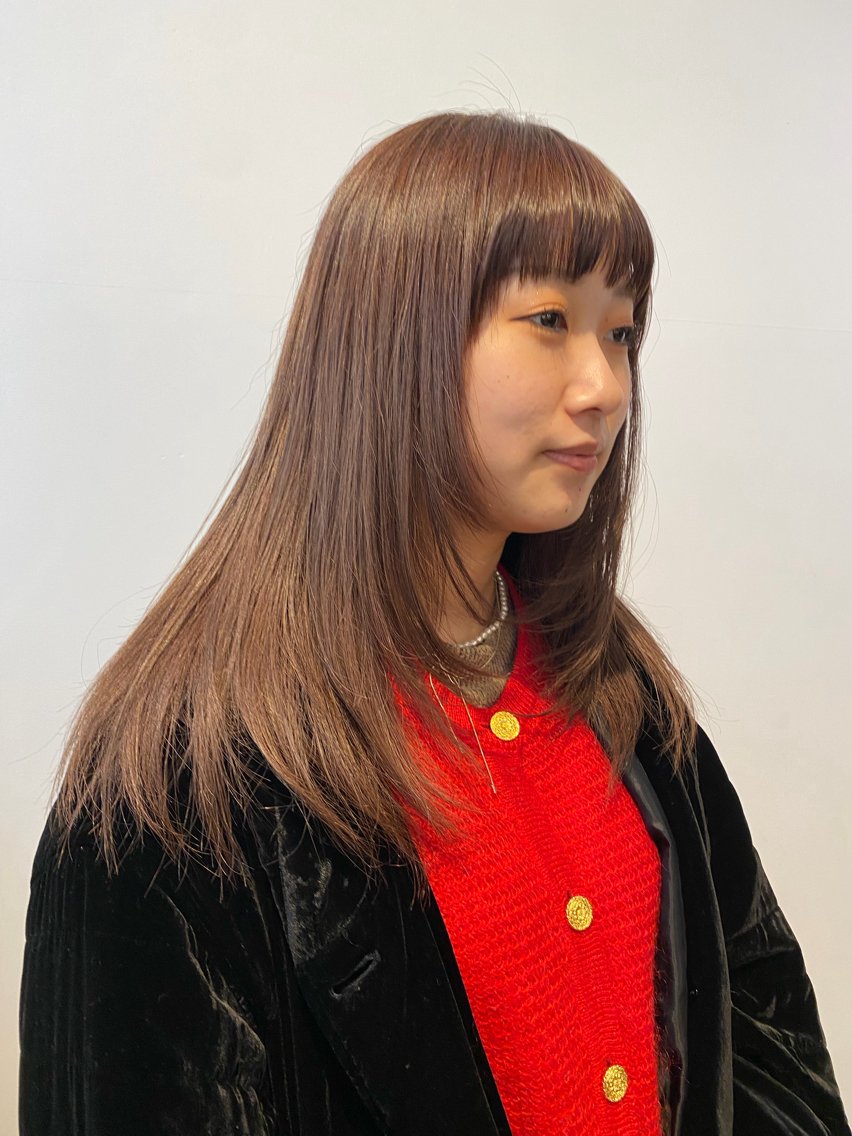 ロング カラー ベージュカラー ブリーチ ブラウンカラー ブラウンベージュ 透明感カラー 白江 伊織のヘアスタイル