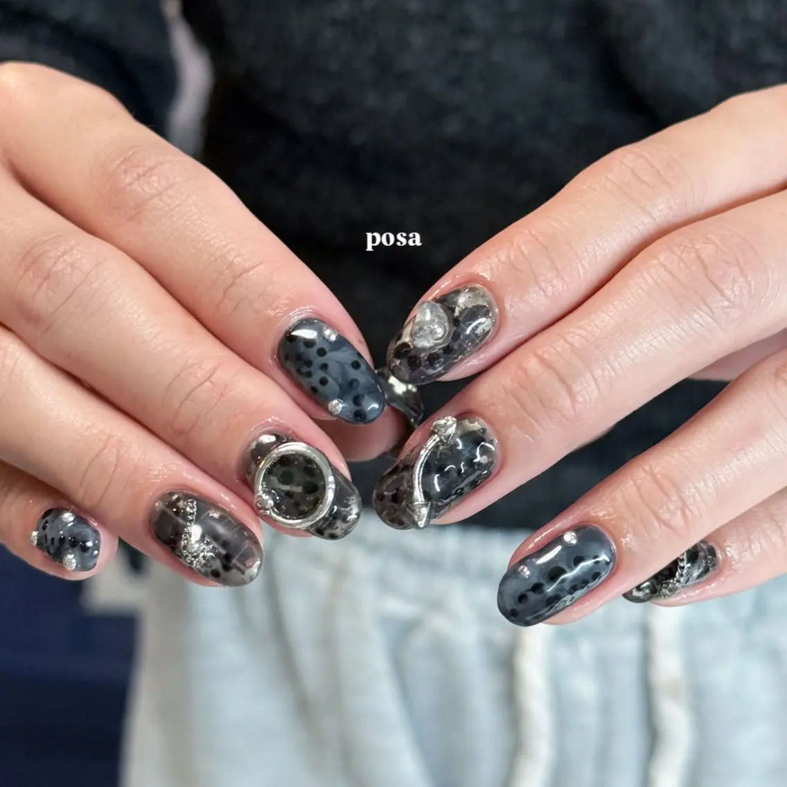 ネイル シンプルネイル ハンドネイル posa nail モエミのネイルデザイン
