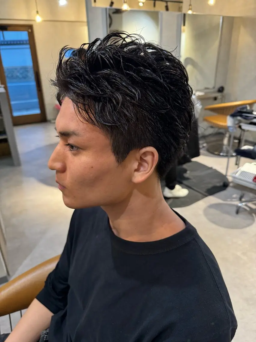 ショート パーマ メンズ CHIRU hair salonのヘアスタイル