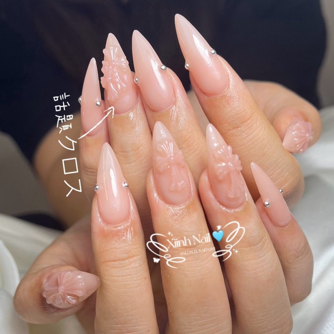 ネイル チークネイル 桜ネイル 長さ出し フットネイル ジェルネイル ハンドネイル XIINHNAIL 船橋店 馬詰ちゃんのネイルデザイン