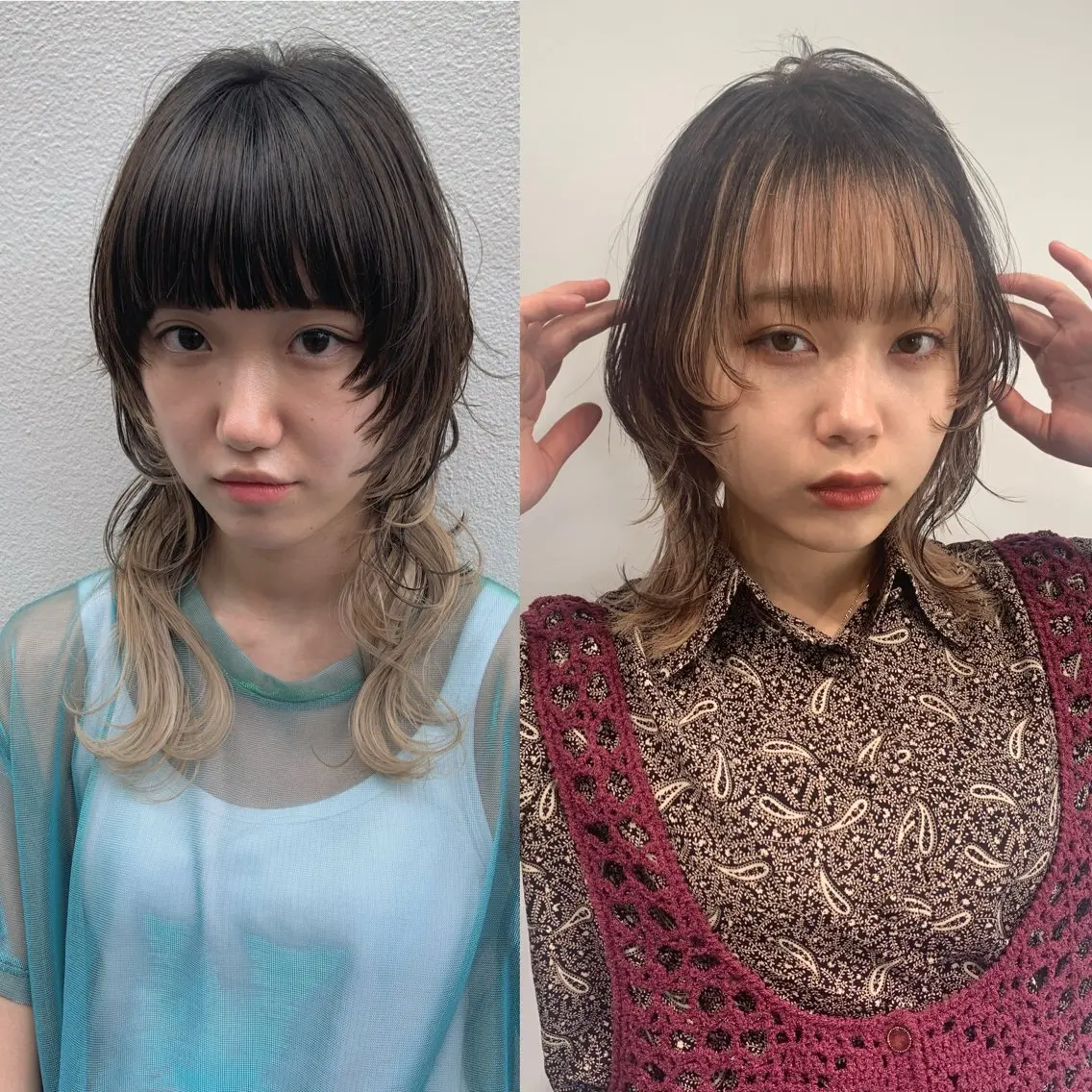 🟣ご新規2回目まで🟣カット+インナーカラーorイヤリングカラー(部分ブリーチ)+トリートメント【ウルフカット】が好評の写真