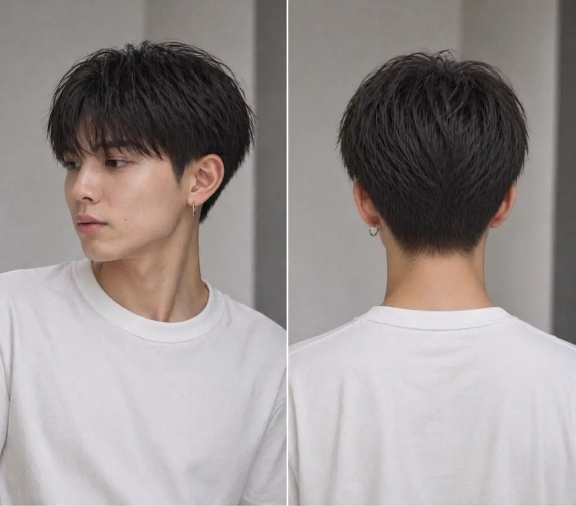 カラー メンズ センターパート メンズ韓国風 マッシュ 刈り上げ 前髪/似合わせカット COA こも.のヘアスタイル