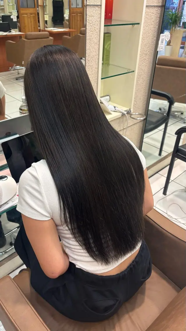 ロング カラー ヘアカラー トリートメント 艶カラー 髪質改善 🍓苺奈のヘアスタイル