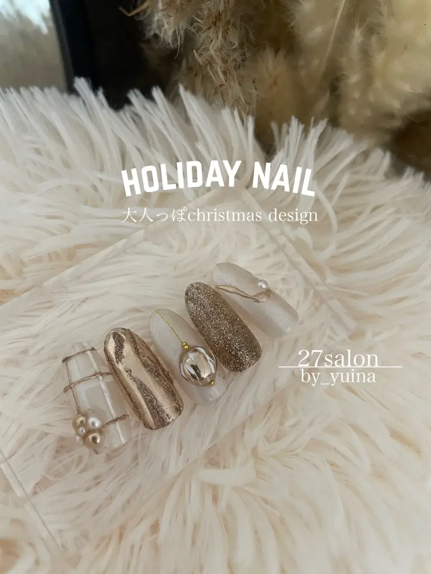ネイル 冬ネイル クリスマス ハンドネイル 27salon yuinaのネイルデザイン