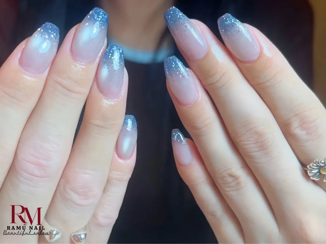 ネイル キラキラネイル マグネットネイル ミラーネイル ピンク 夏ネイル ハンドネイル RAMU Nail 恵比寿店のネイルデザイン
