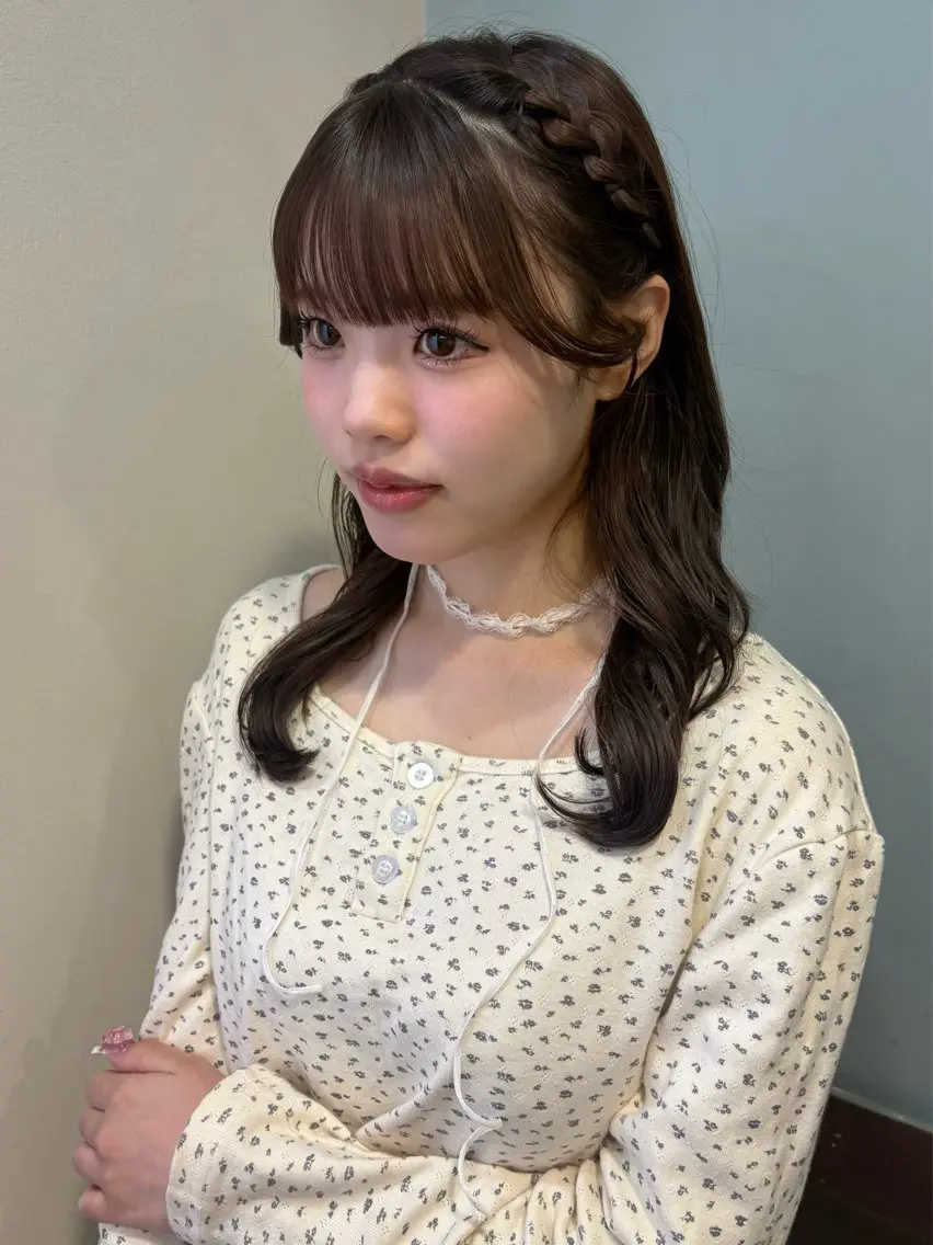 ミディアム ヘアカラー トリートメント なぎさ 🎀 / 透明感カラー/心斎橋のヘアスタイル