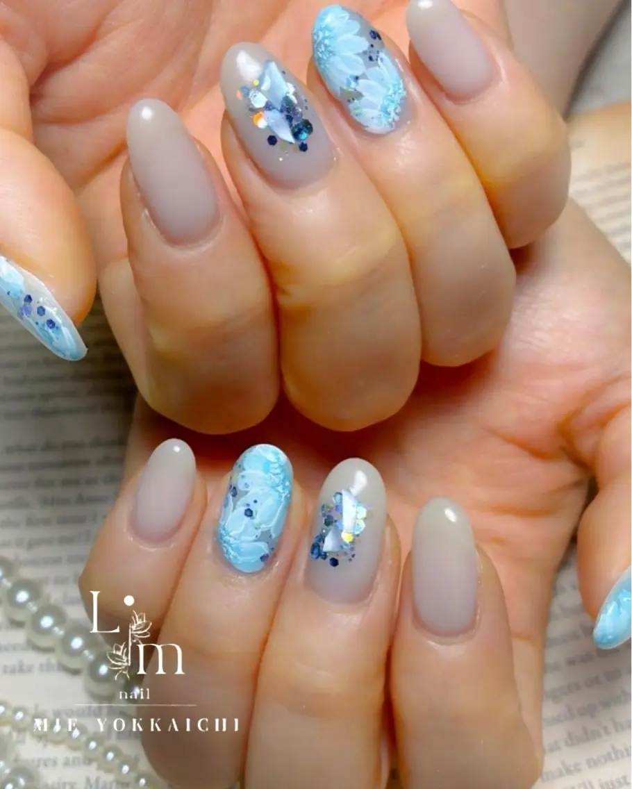 ネイル フラワーネイル オフィスネイル Li.m nail リム ネイルのネイルデザイン