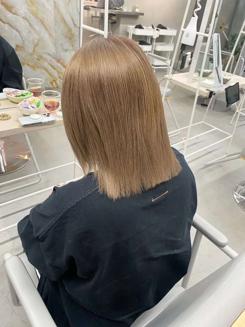 ミディアム カラー ヘアカラー 前橋 姫奈のヘアスタイル