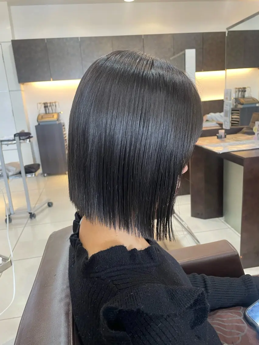 ミディアム カット 🤎韓国ヘア ベージュ まゆか🤎のヘアスタイル
