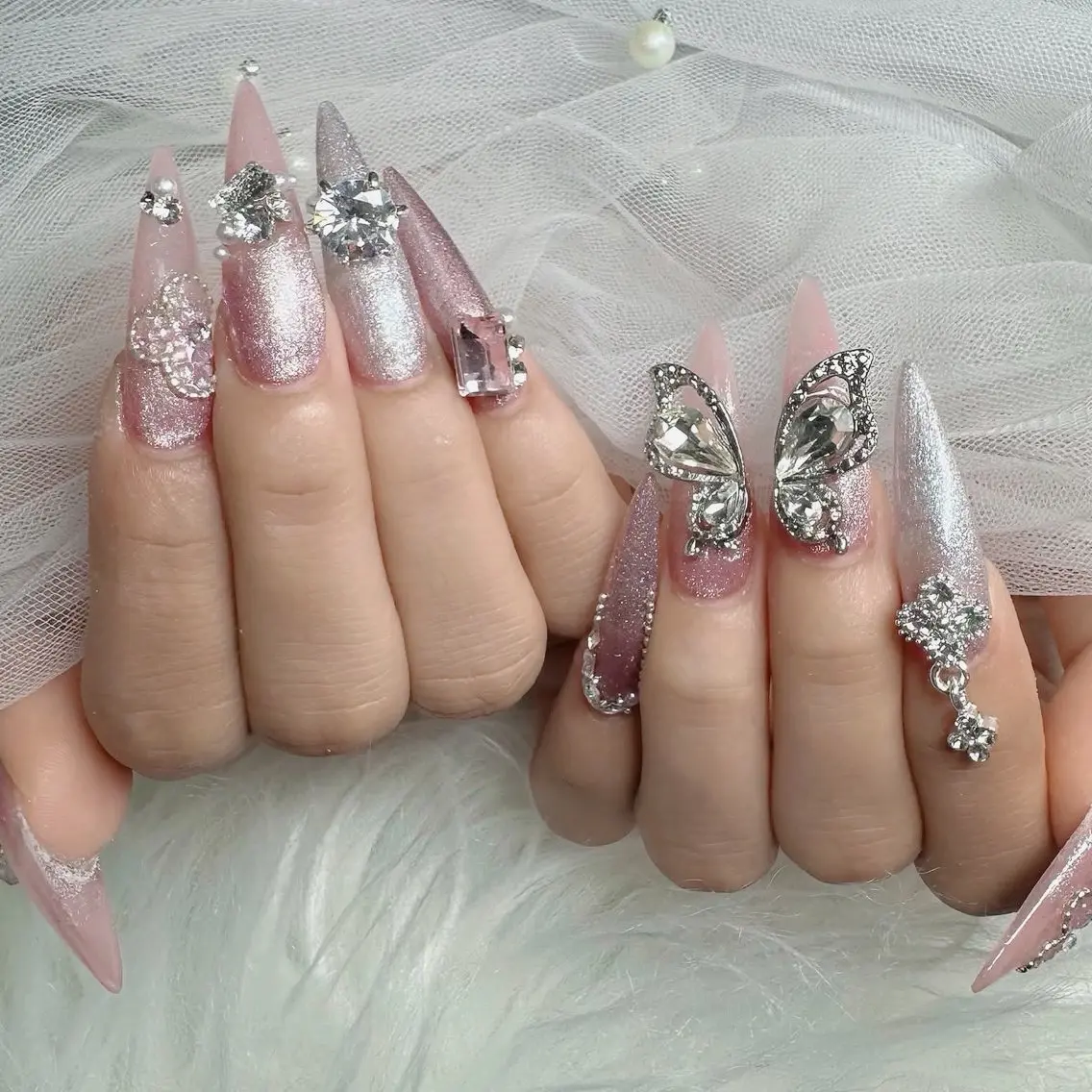 ネイル フットネイル フレンチネイル グラデーション 韓国ネイル ロングネイル ハンドネイル Hani Nail Salonのネイルデザイン