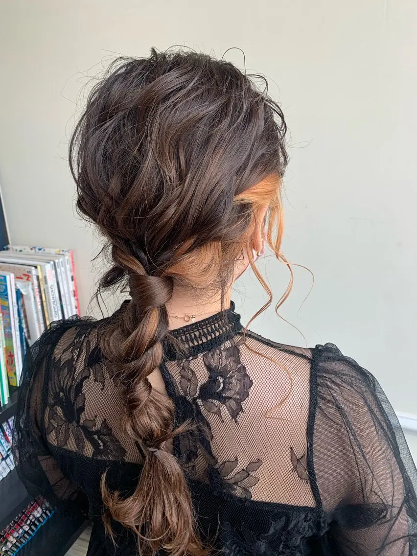 セミロング ヘアアレンジ T つぐみのヘアスタイル