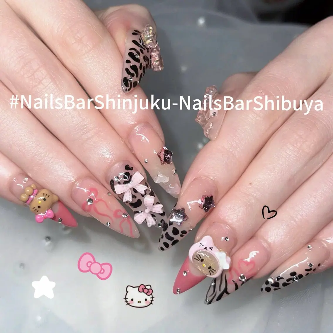 ネイル 長さ出し フレンチネイル ジェルネイル 韓国ネイル ロングネイル NAILS BAR SHINJUKUのネイルデザイン