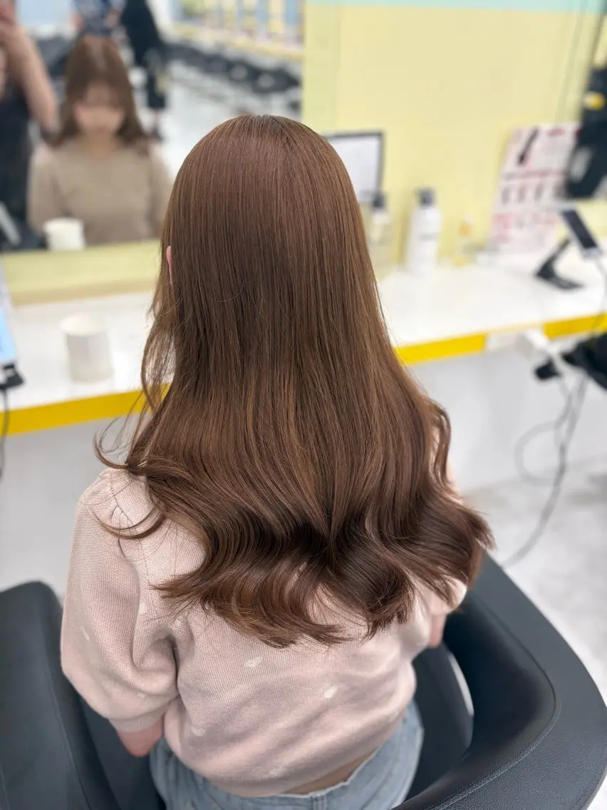 ロング カラー ヘアカラー トリートメント ベージュ×レイヤー 🤎横浜/miu🤎のヘアスタイル