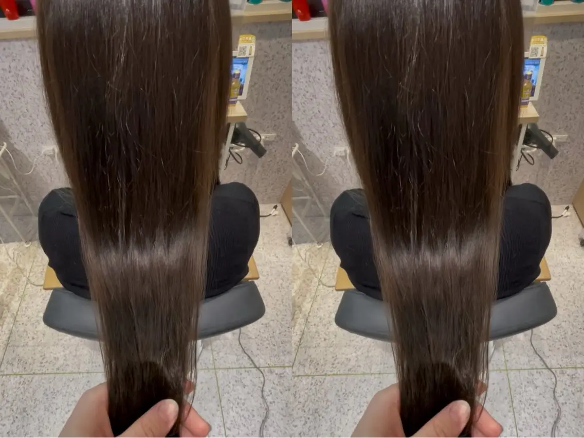 ロング カラー オリーブカラー 柳井 希美のヘアスタイル