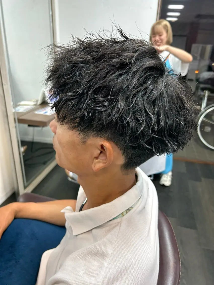 ショート パーマ メンズ ショートヘア カット パーマ メンズパーマの達人 / タカシマダイスケのヘアスタイル