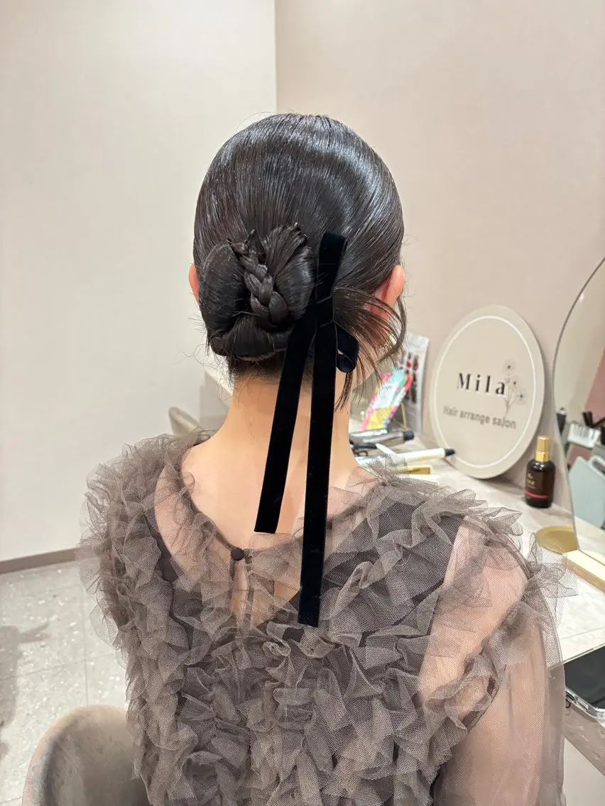 ヘアアレンジ ヘアセット Mila hinaのヘアスタイル