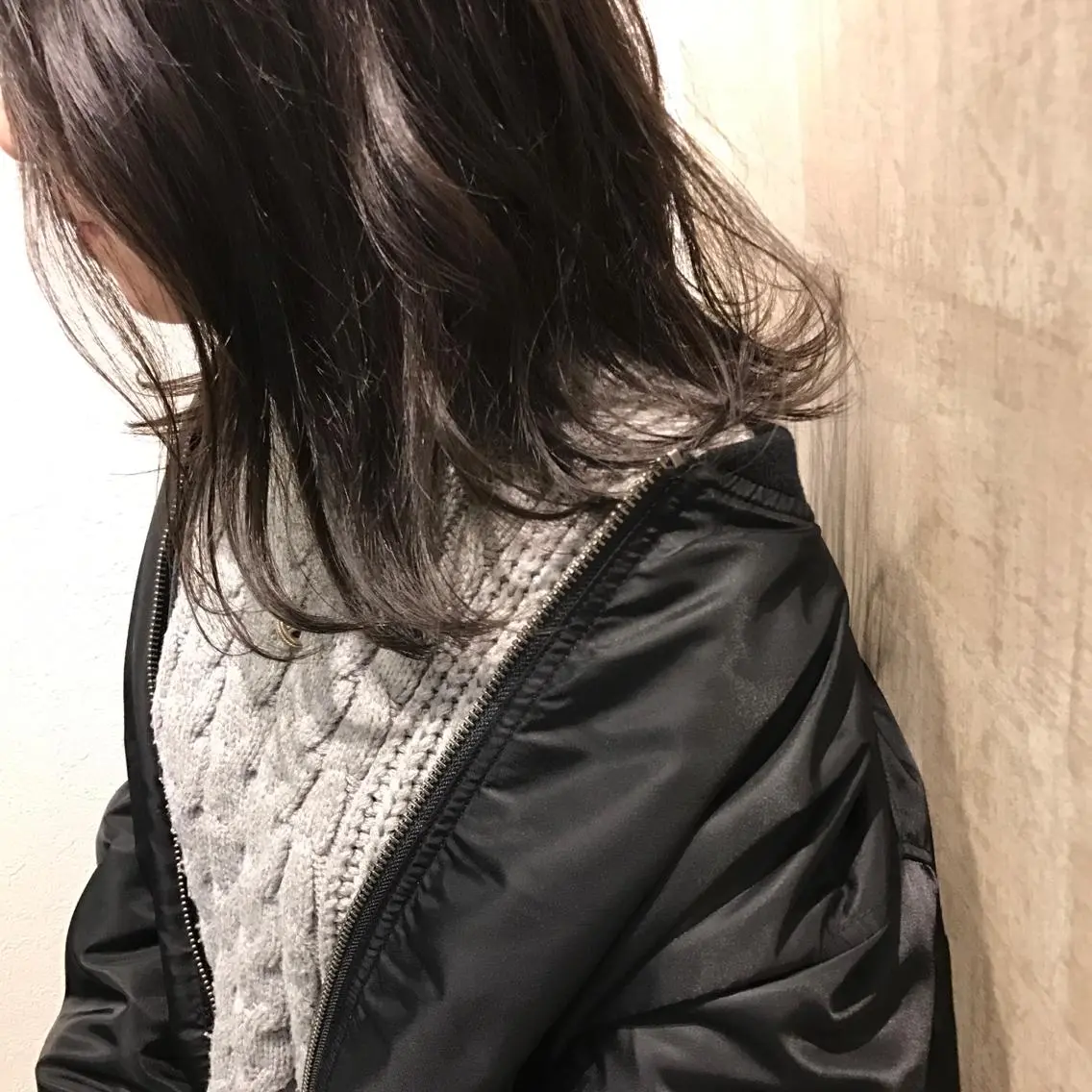 セミロング カラー ダークグレー ダークグレージュ グレージュ ショート特化 /天神大名/ハルナのヘアスタイル