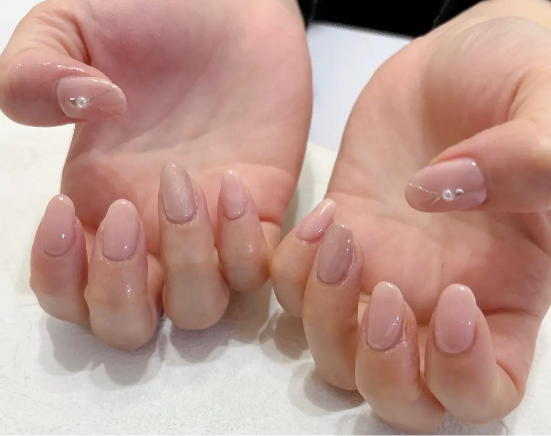 ネイル オーロラネイル フットネイル フレンチネイル ジェルネイル 韓国ネイル mogunail &blowのネイルデザイン