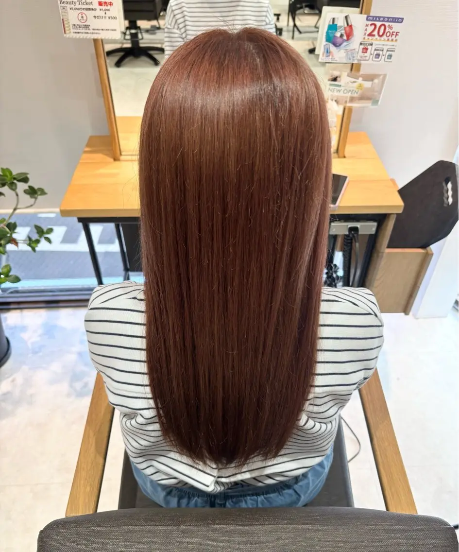 ロング オレンジブラウン BASSA国分寺🧸 ヨウコのヘアスタイル