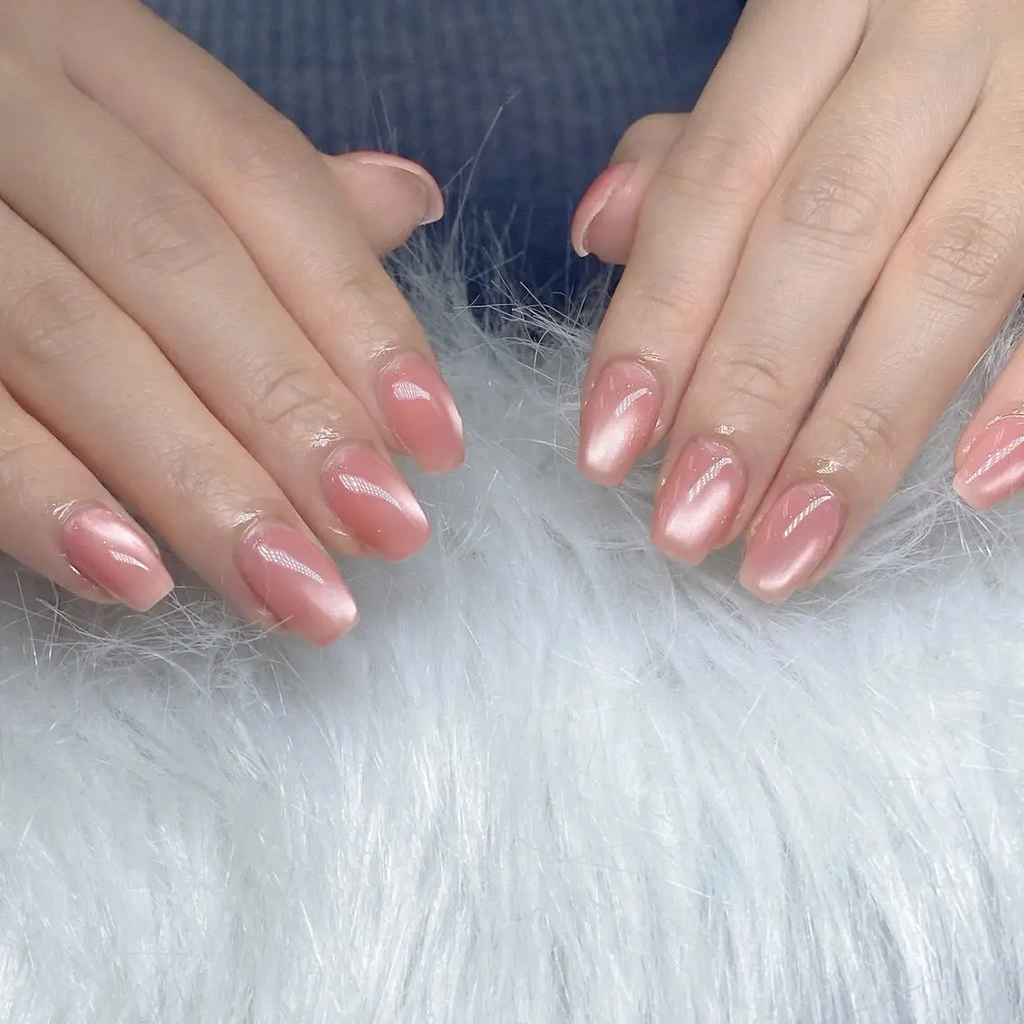 ネイル チークネイル ドット フレンチネイル グラデーション 韓国ネイル ハンドネイル Minette nailrinrinのネイルデザイン
