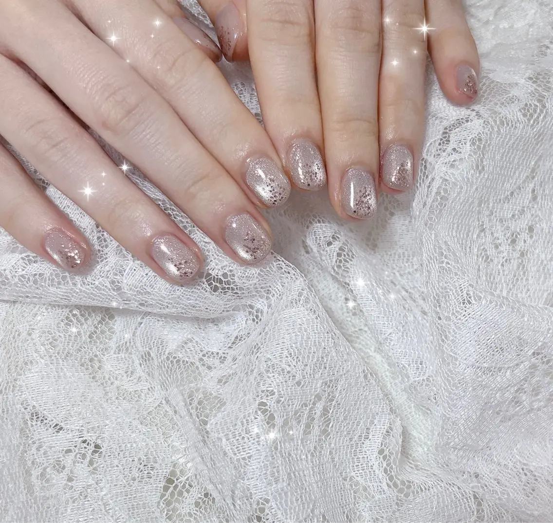 ネイル キラキラネイル ラメ(グリッター) マグネットネイル ハンドネイル FLARE NAIL フレアネイルのネイルデザイン