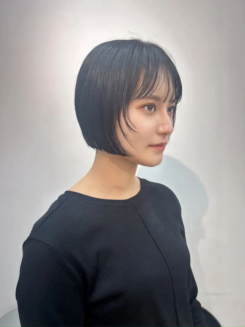 ショート カラー ボブ ナチュラル×色気パ ーマ 渋谷/マナミのヘアスタイル