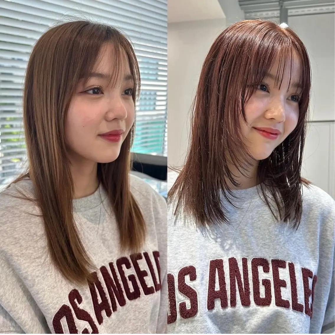 セミロング 顔まわりレイヤー レイヤーカット 似合わせカット 小顔カット ルナ🌛 🛌のヘアスタイル