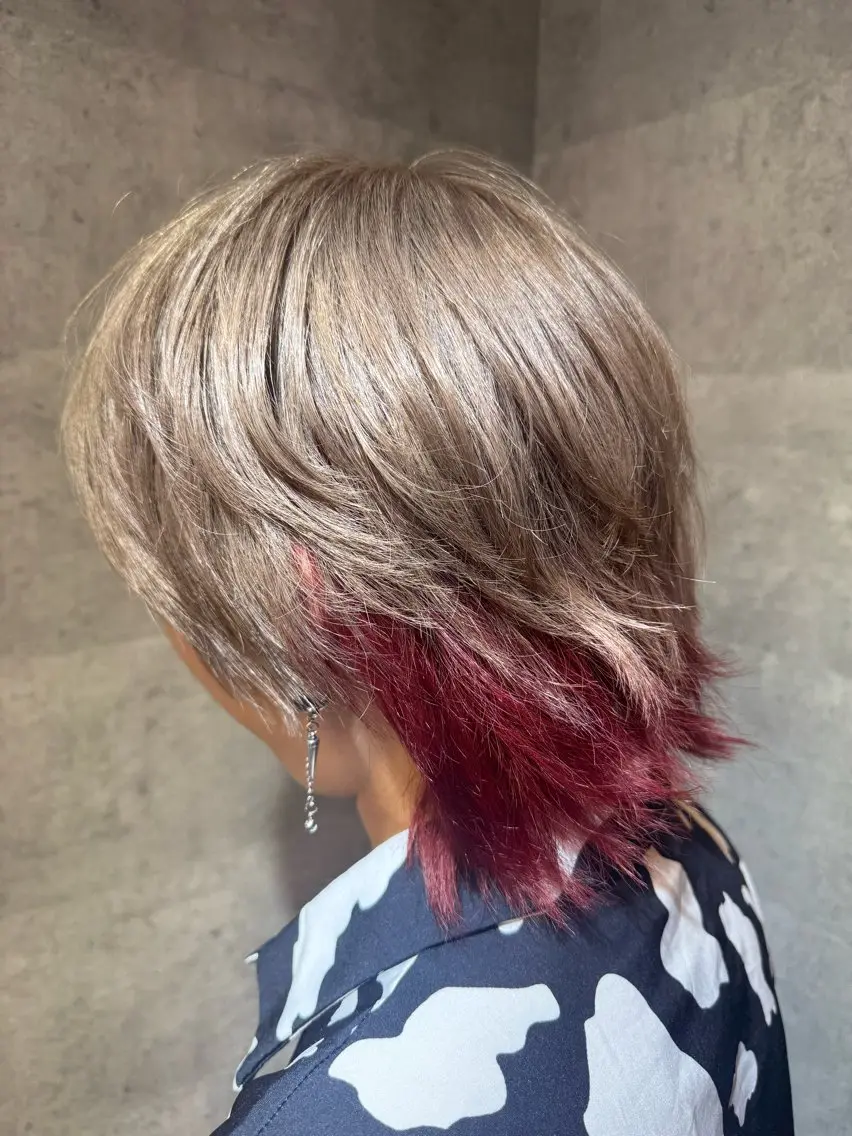 ミディアム ヘアカラー 髪質改善池袋𓊆 大士𓊇ダブルカラーのヘアスタイル