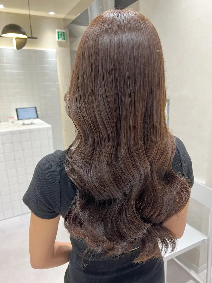 ロング カラー ヘアアレンジ ブラウンカラー モカブラウン 髪質改善 トリートメント ヘアカラー トリートメント 新宿color🐝 AYAKA🌈💖のヘアスタイル