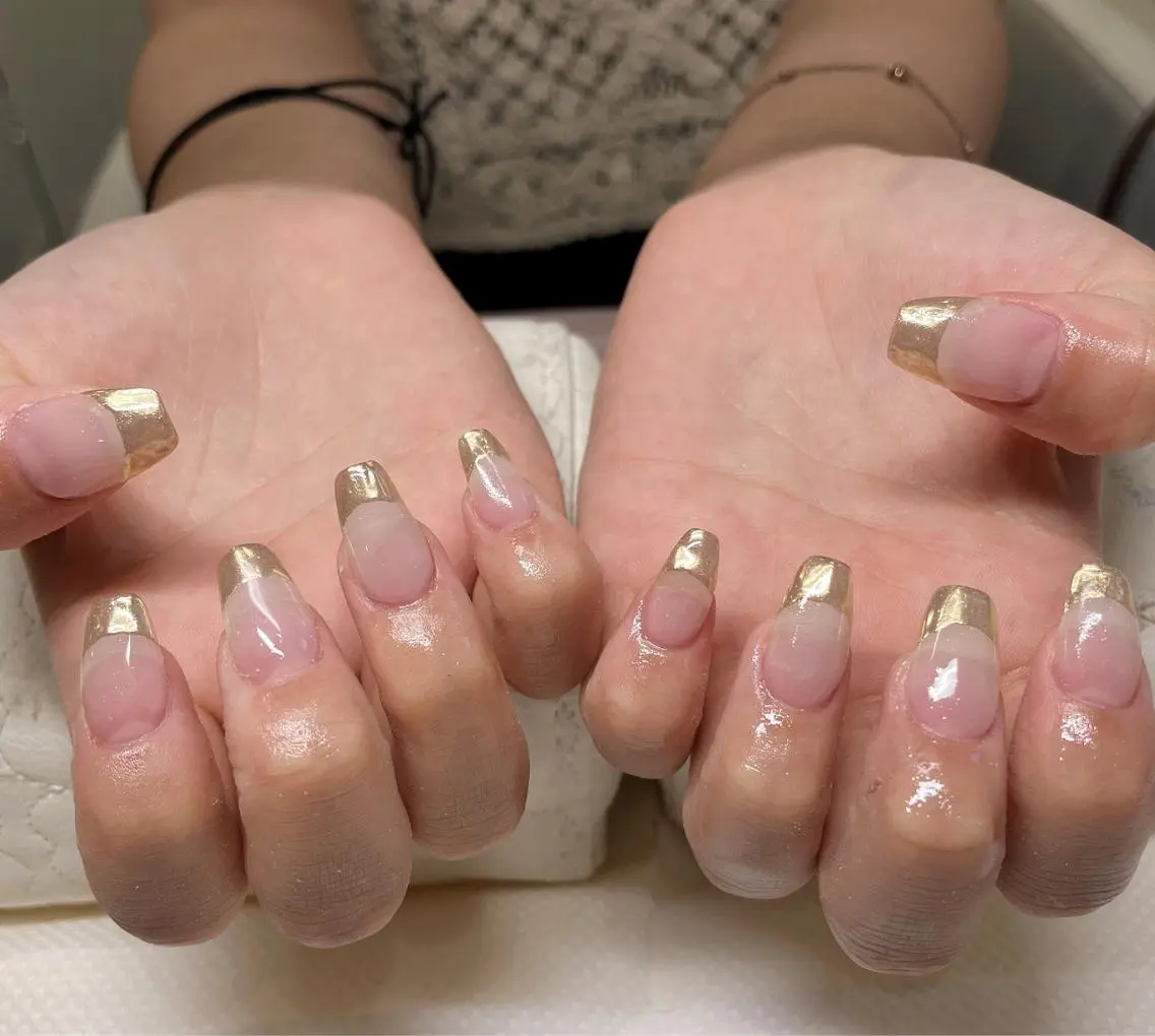 ネイル フレンチネイル ミラーネイル スカルプネイル コウ カnail💅のネイルデザイン