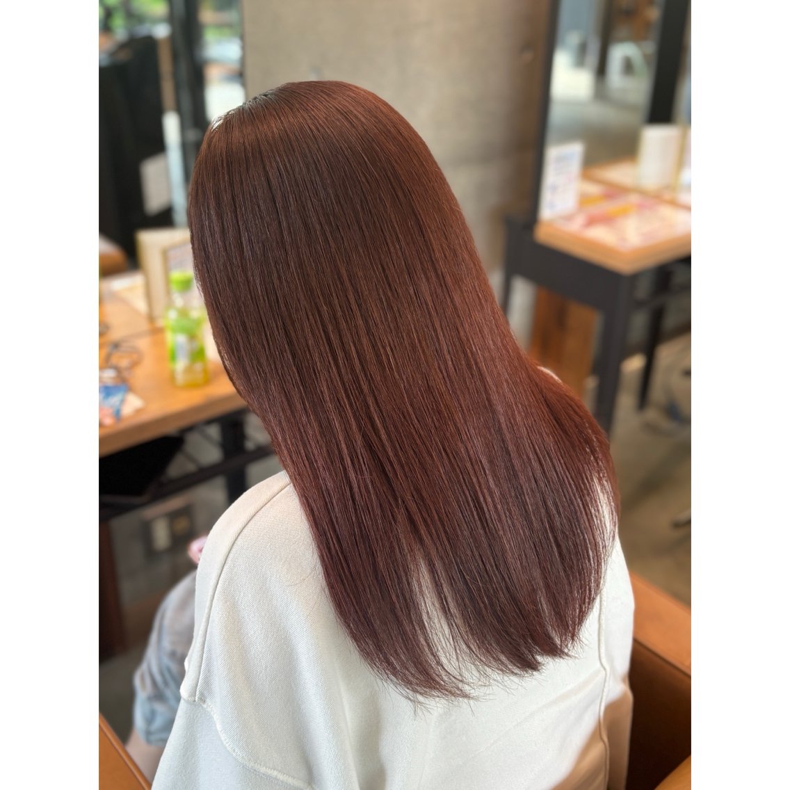 カラー ピンクカラー テラコッタ 飯島 真心のヘアスタイル
