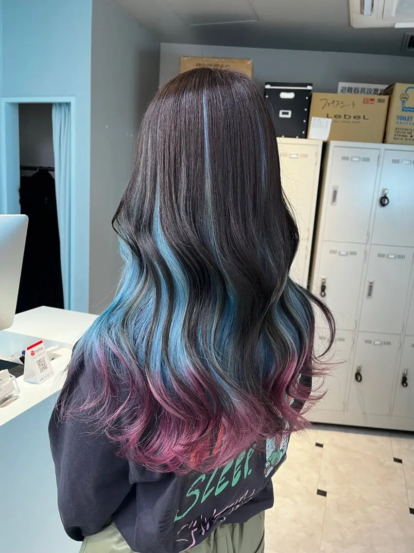 ロング カラー ヘアカラー トリートメント ブリーチカラー 🩵MIZUKIのヘアスタイル