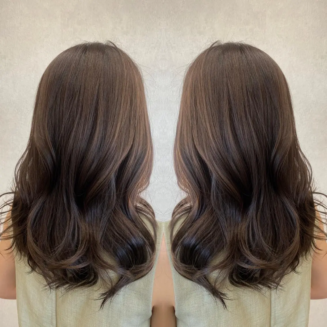 セミロング カラー tocca 💜石田愛結💜のヘアスタイル