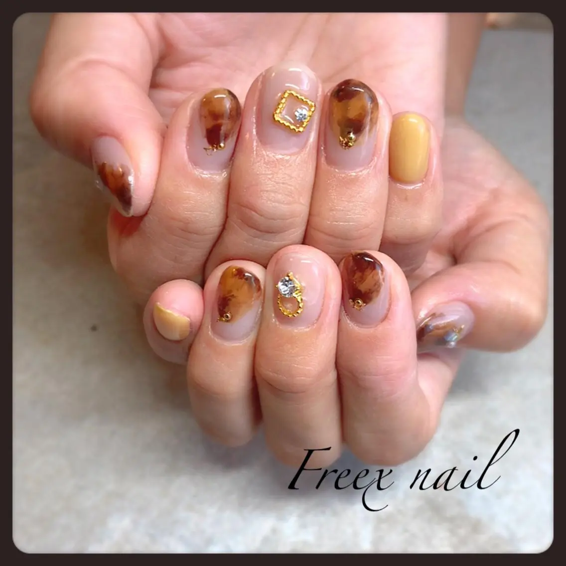 ネイル べっ甲ネイル freex nail /ニュアンス/個性派のネイルデザイン